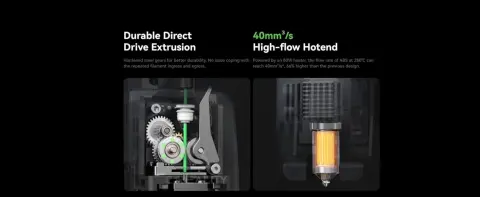 Durable Direct Drive with 40 mm³/s Hotend